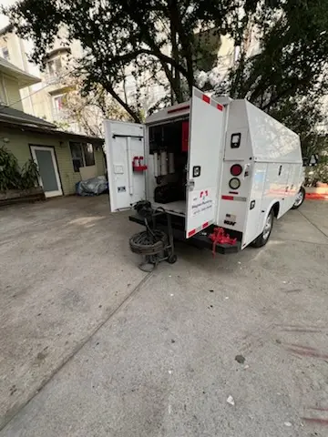 Magnet Plumbing service vehicle on-site for Slab Leak Repair in Miami Shores